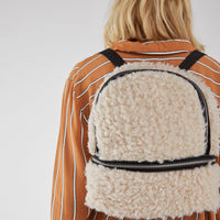 Faux shearling backpack
