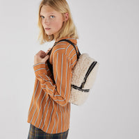 Faux shearling backpack