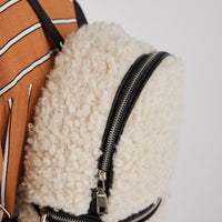 Faux shearling backpack
