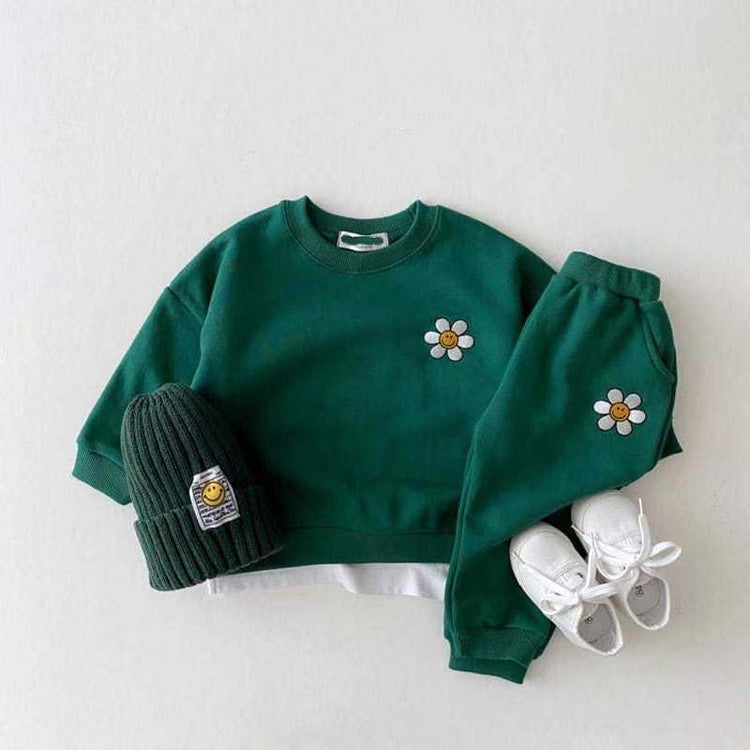 Embroidered Sunflower - Baby Wear Set