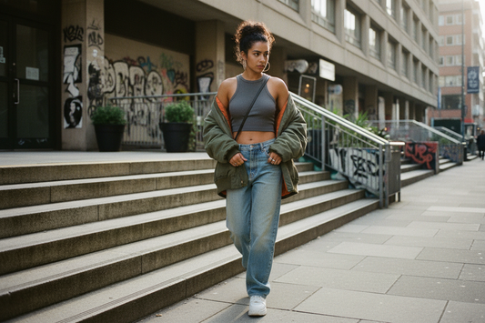 Grey Cropped Tank Top