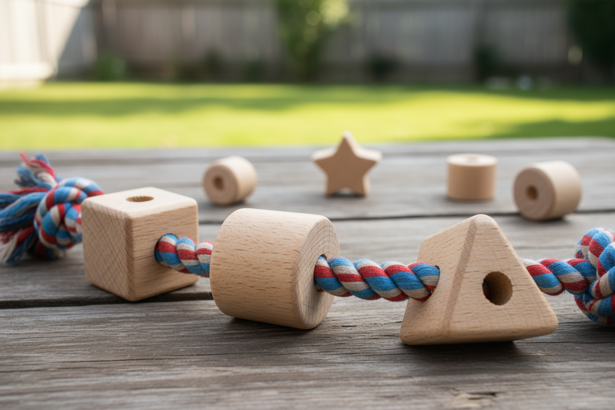 Parrot Rope Twist Toy - Colorful Bird Perch