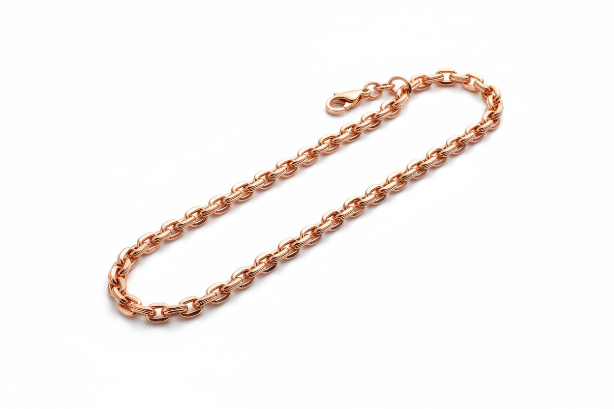 Medium Weight Rose Gold Pendant Necklace