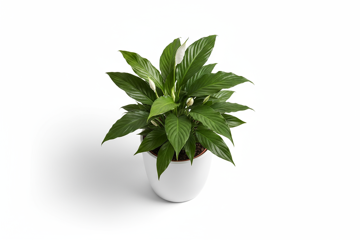 Peace Lily Ceramic Pot