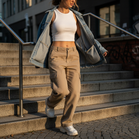 White Cropped Tank Top