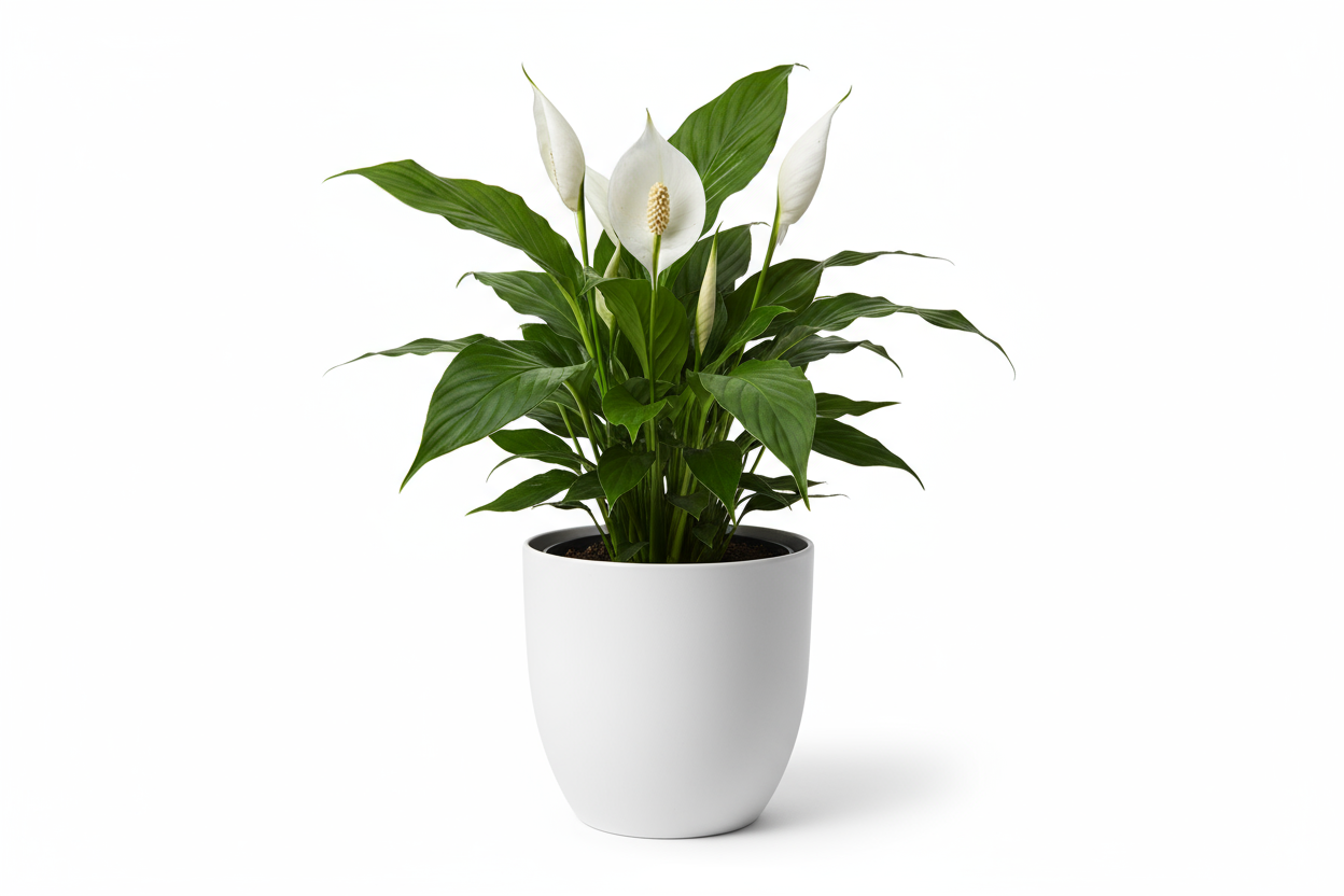 Peace Lily Ceramic Pot