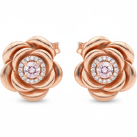 Elegant Rose Gold Stud Earrings