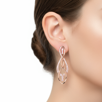 Elegant Rose Gold Stud Earrings