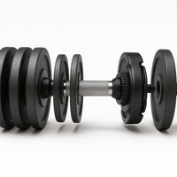 Twist-Lock Adjustable Dumbbell - Hexagonal Weight Plates