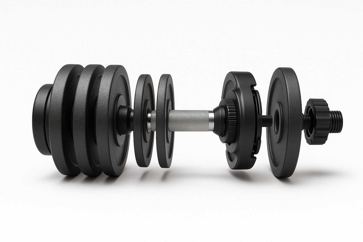 Twist-Lock Adjustable Dumbbell - Hexagonal Weight Plates