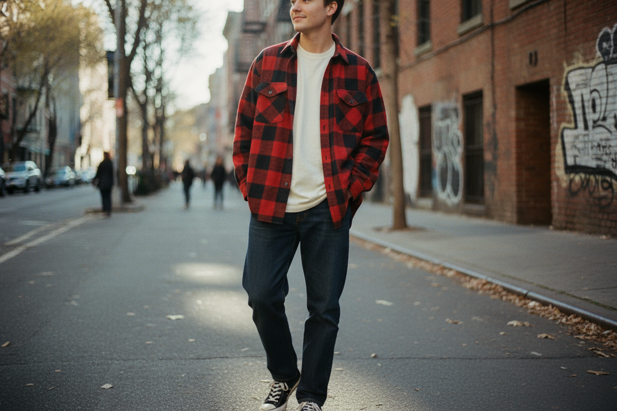 Red Black Flannel Shirt