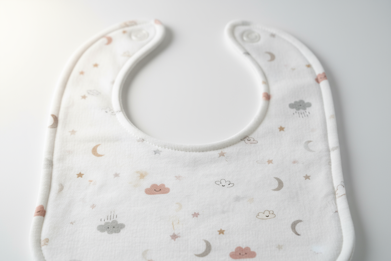Baby Bib with Snap Buttons