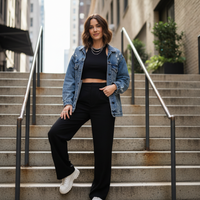 Black Cropped Tank Top