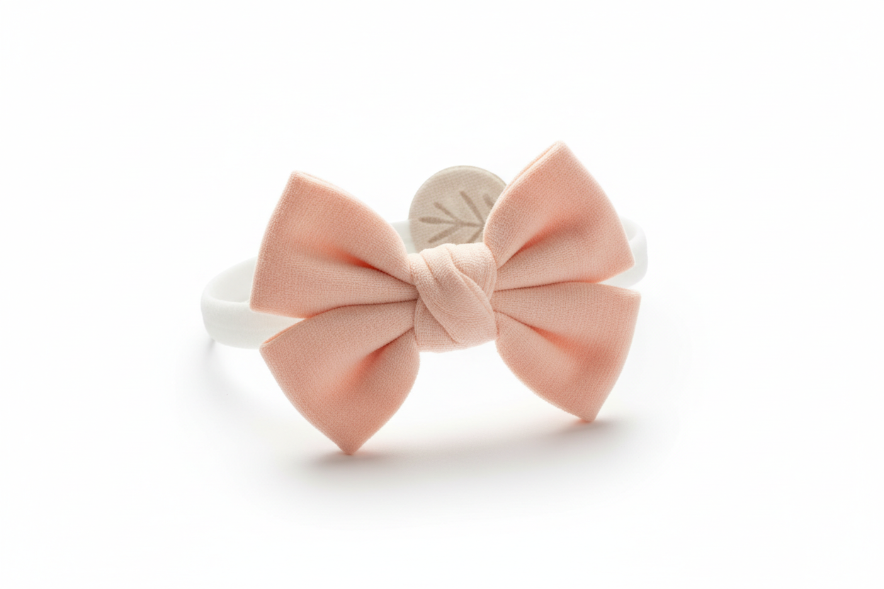 Peach Bow Single Product Focus