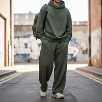 Olive Green Wide-Leg Joggers