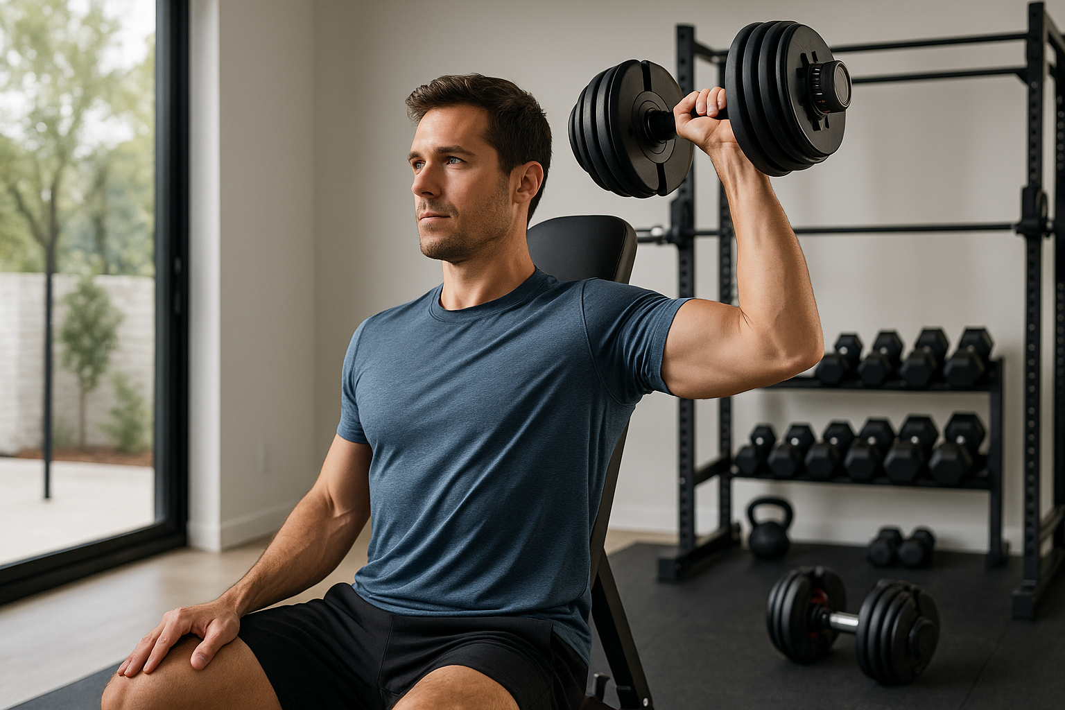 Twist-Lock Adjustable Dumbbell - Hexagonal Weight Plates