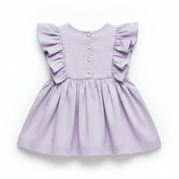 Ruffle Dress Back View - Lavender