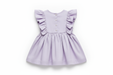 Ruffle Dress Back View - Lavender