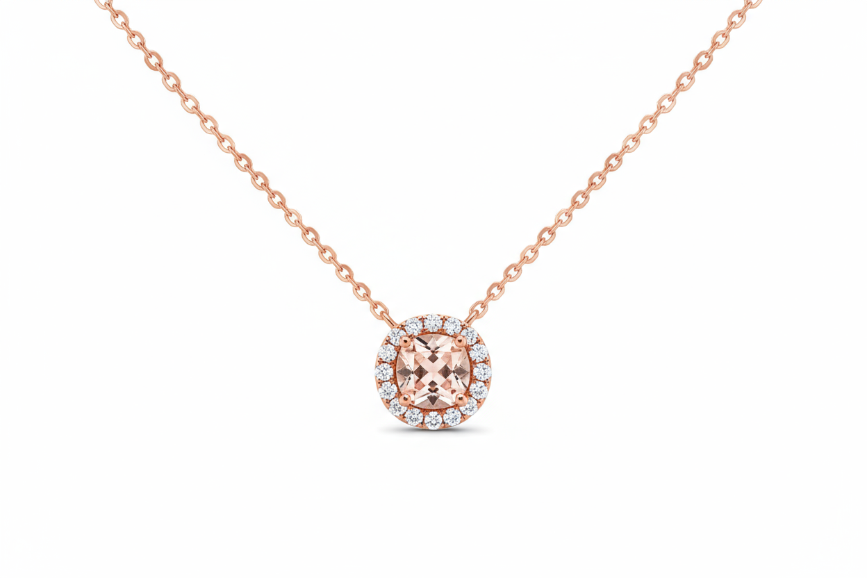 Medium Weight Rose Gold Pendant Necklace