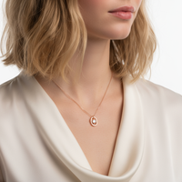 Medium Weight Rose Gold Pendant Necklace