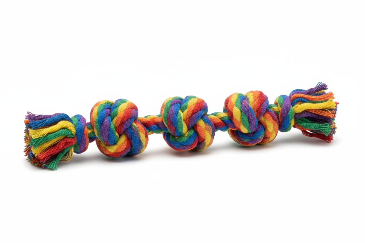 Parrot Rope Twist Toy - Colorful Bird Perch