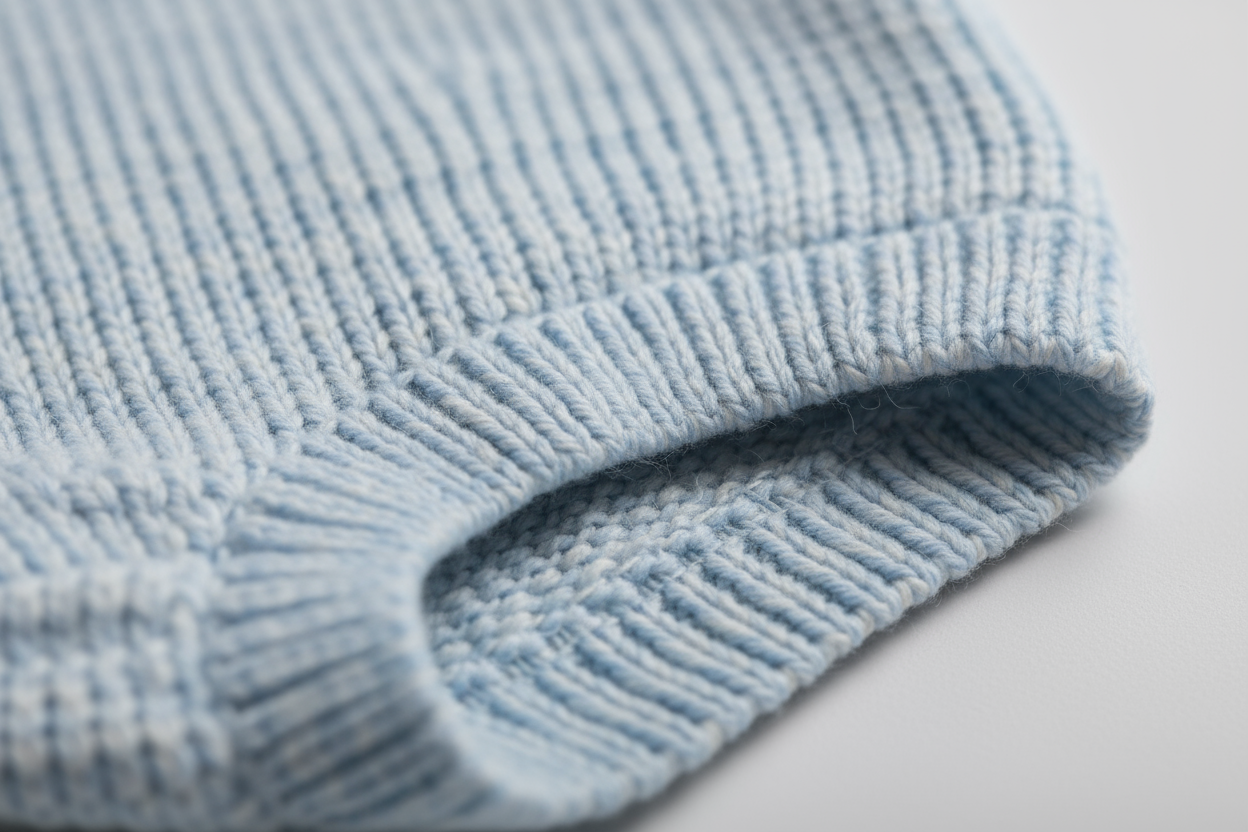 Knitted Cotton Fabric Texture Close-up