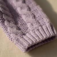 Sleeve Knit Texture Close-up - Lilac