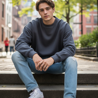 Grey Oversized Sweatshirt