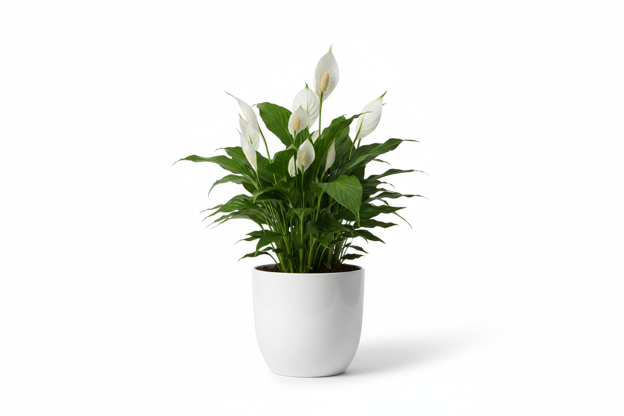 Peace Lily Ceramic Pot