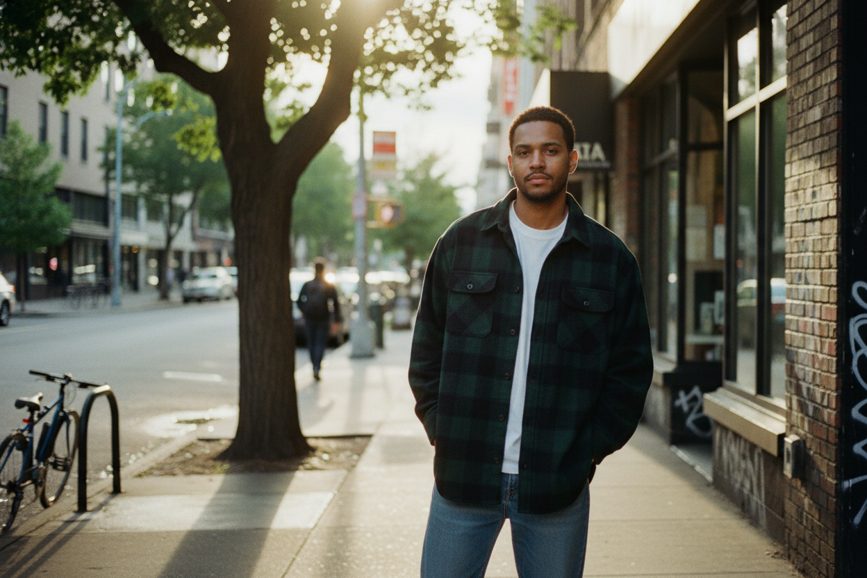 Green Black Flannel Shirt