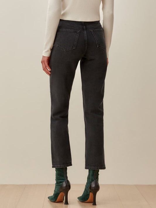 High Rise Straight Jeans