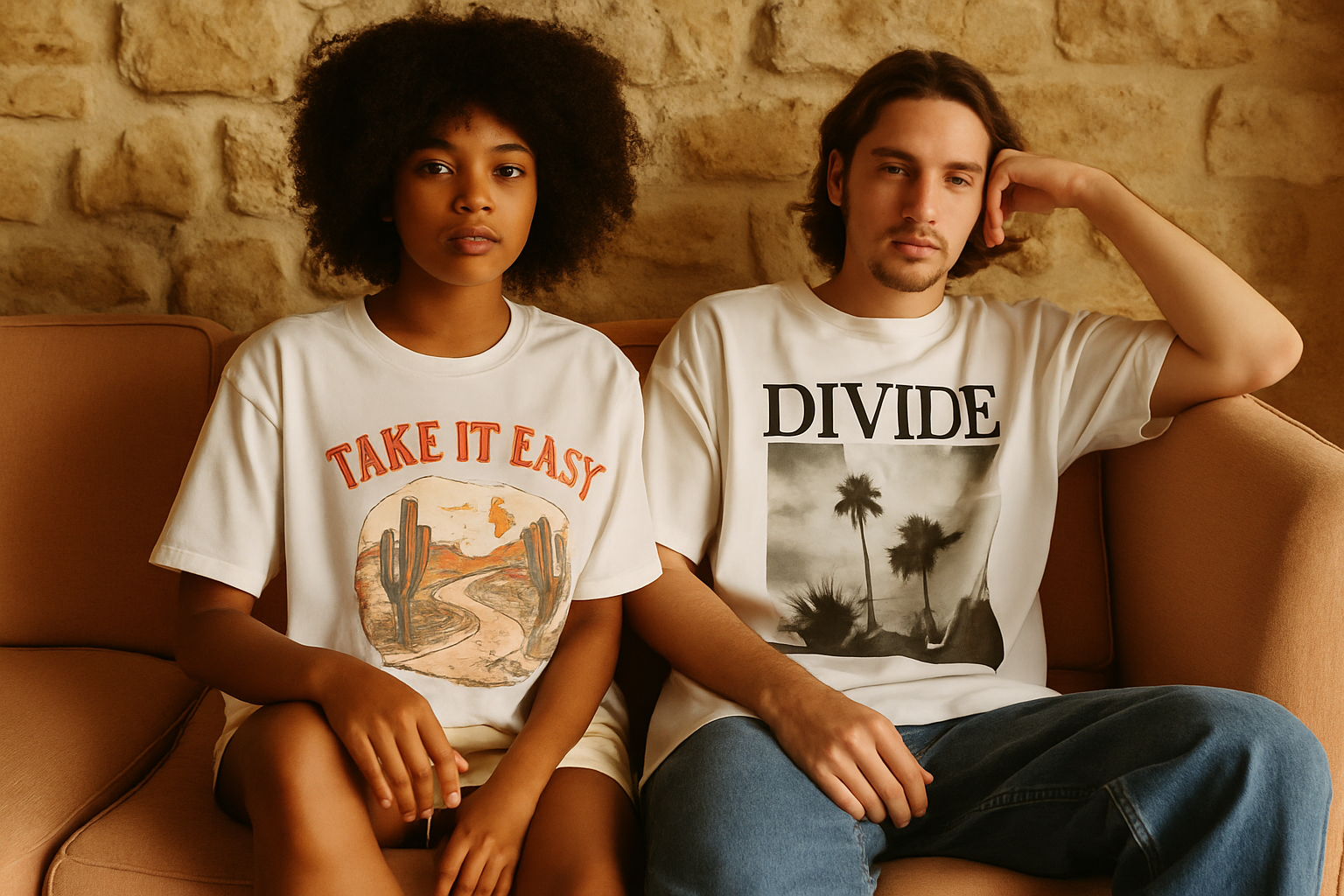 Cactus Sunset Vintage T-Shirt