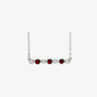 Diamond Bezel Set Bar Necklace