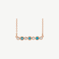 Diamond Bezel Set Bar Necklace