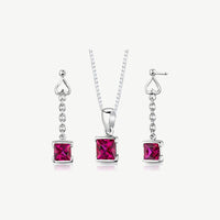 Necklace/Pierced Earrings Set